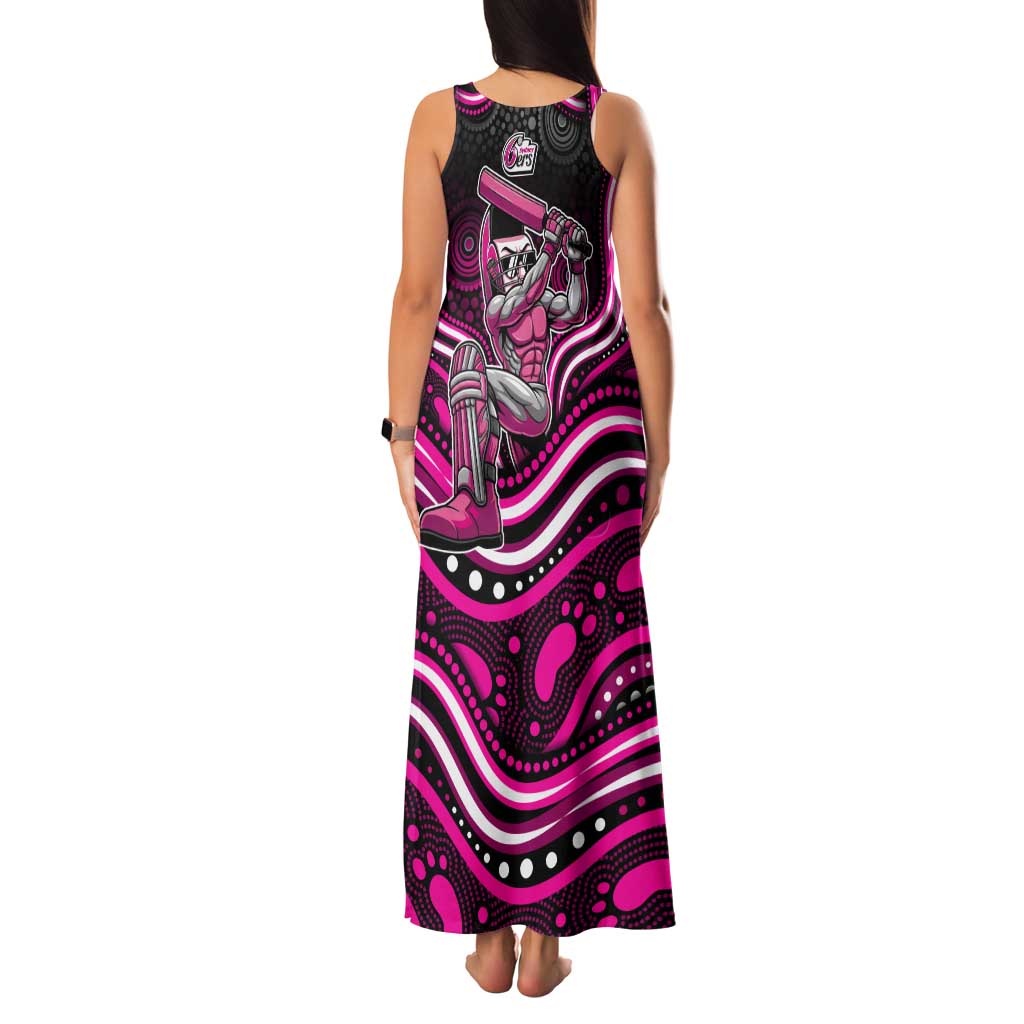 Sydney Sixers Cricket Tank Maxi Dress Australian Cricket Mascot - Modern Indigenous Style