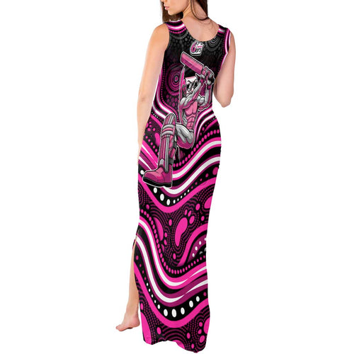 Sydney Sixers Cricket Tank Maxi Dress Australian Cricket Mascot - Modern Indigenous Style