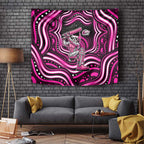 Sydney Sixers Cricket Tapestry Australian Cricket Mascot - Modern Indigenous Style