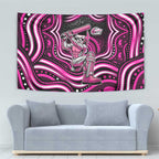Sydney Sixers Cricket Tapestry Australian Cricket Mascot - Modern Indigenous Style