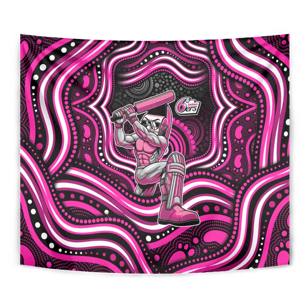 Sydney Sixers Cricket Tapestry Australian Cricket Mascot - Modern Indigenous Style