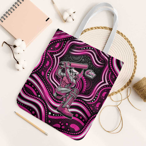Sydney Sixers Cricket Tote Bag Australian Cricket Mascot - Modern Indigenous Style