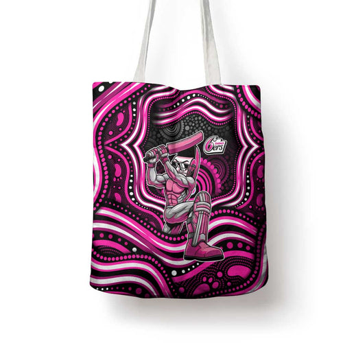 Sydney Sixers Cricket Tote Bag Australian Cricket Mascot - Modern Indigenous Style