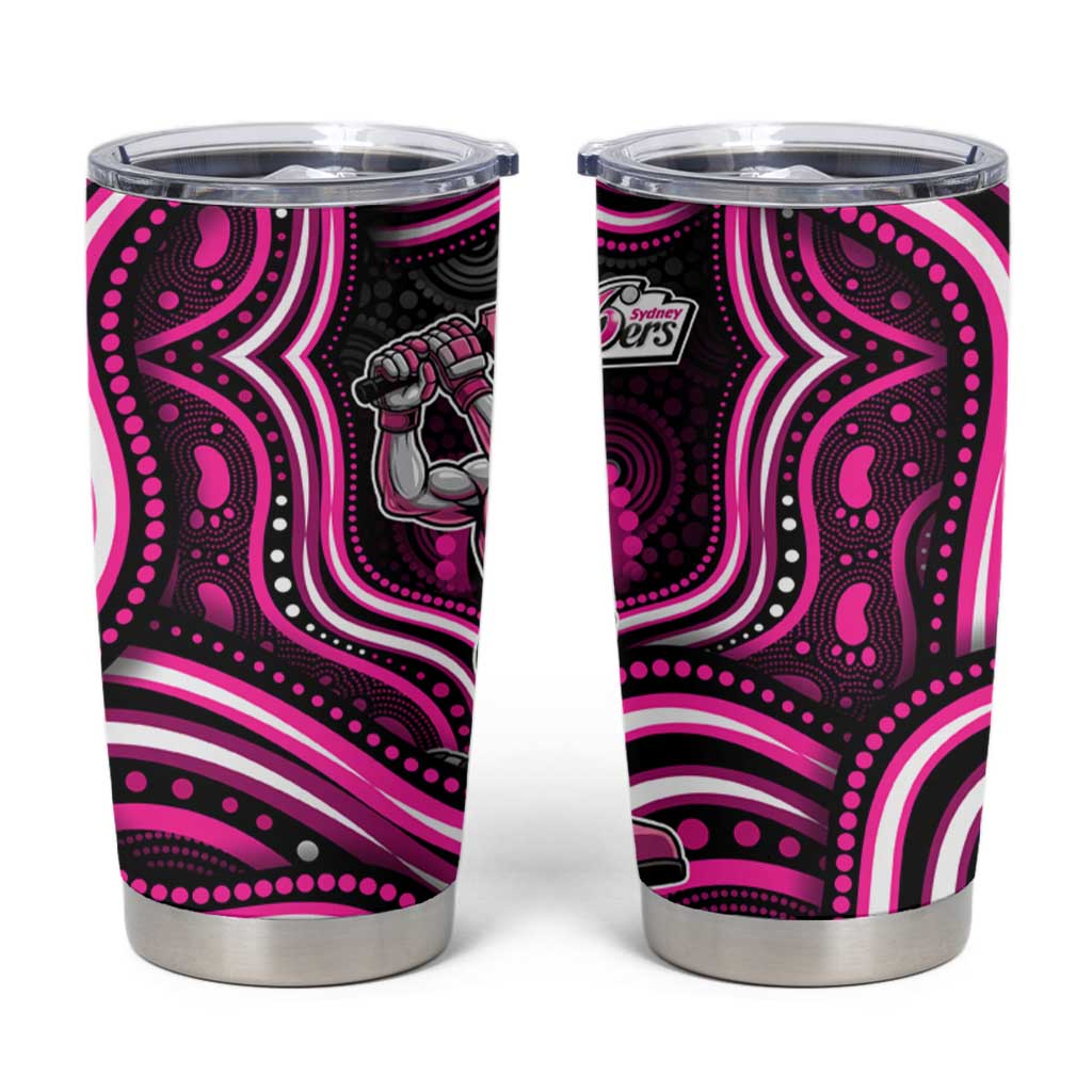 Sydney Sixers Cricket Tumbler Cup Australian Cricket Mascot - Modern Indigenous Style