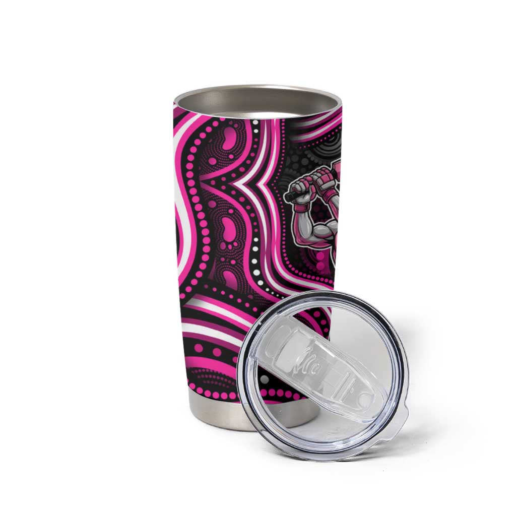 Sydney Sixers Cricket Tumbler Cup Australian Cricket Mascot - Modern Indigenous Style