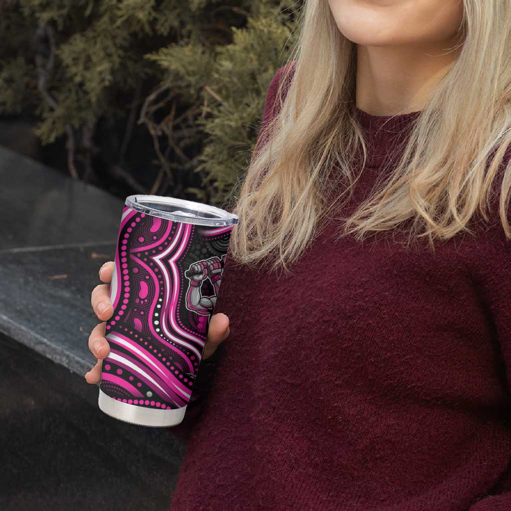 Sydney Sixers Cricket Tumbler Cup Australian Cricket Mascot - Modern Indigenous Style