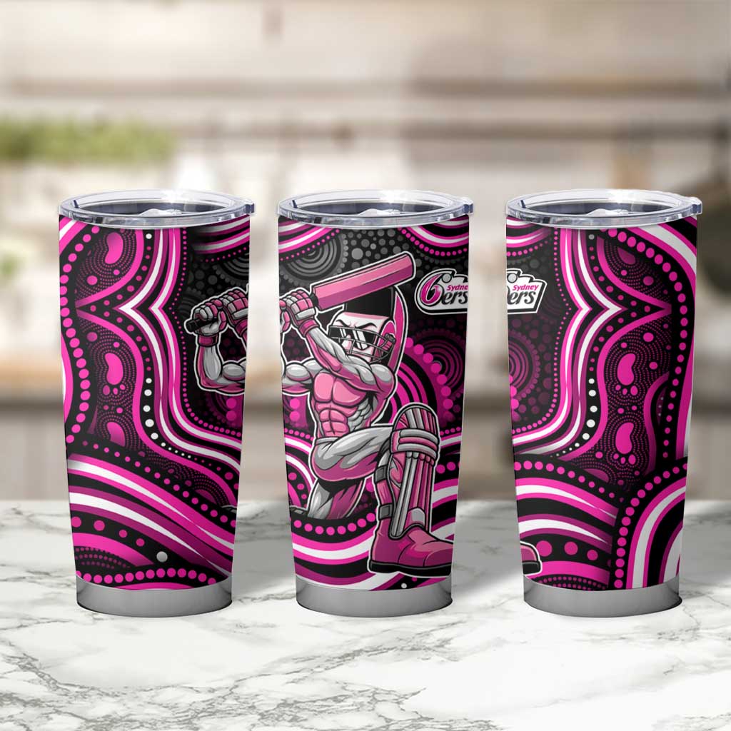 Sydney Sixers Cricket Tumbler Cup Australian Cricket Mascot - Modern Indigenous Style