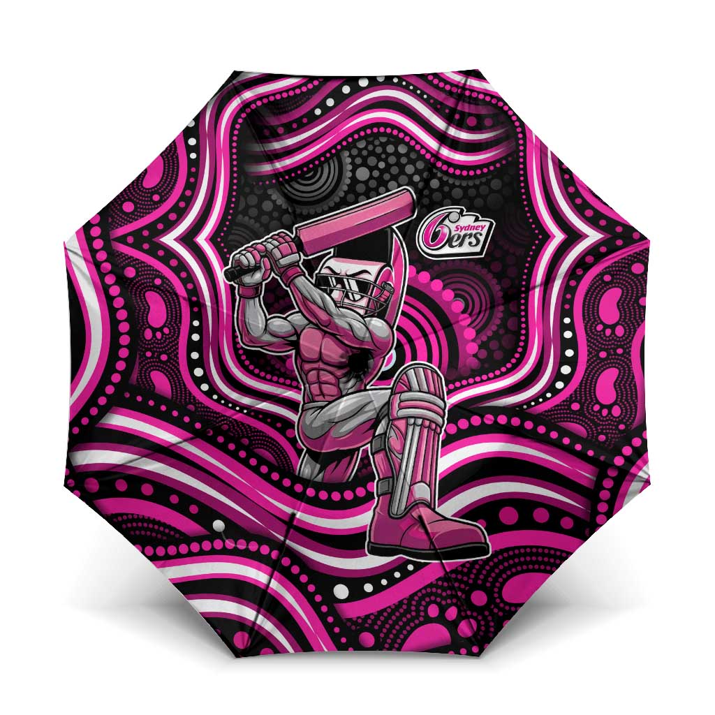 Sydney Sixers Cricket Umbrella Australian Cricket Mascot - Modern Indigenous Style