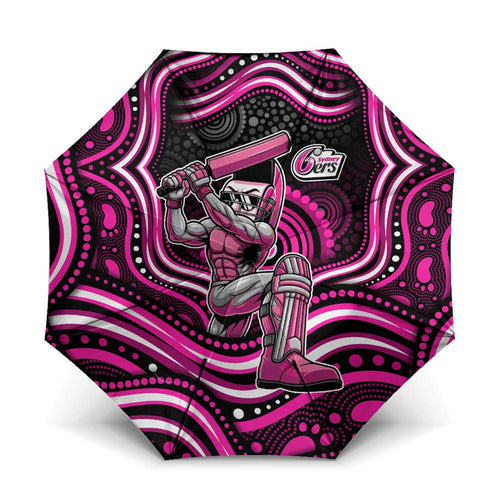 Sydney Sixers Cricket Umbrella Australian Cricket Mascot - Modern Indigenous Style