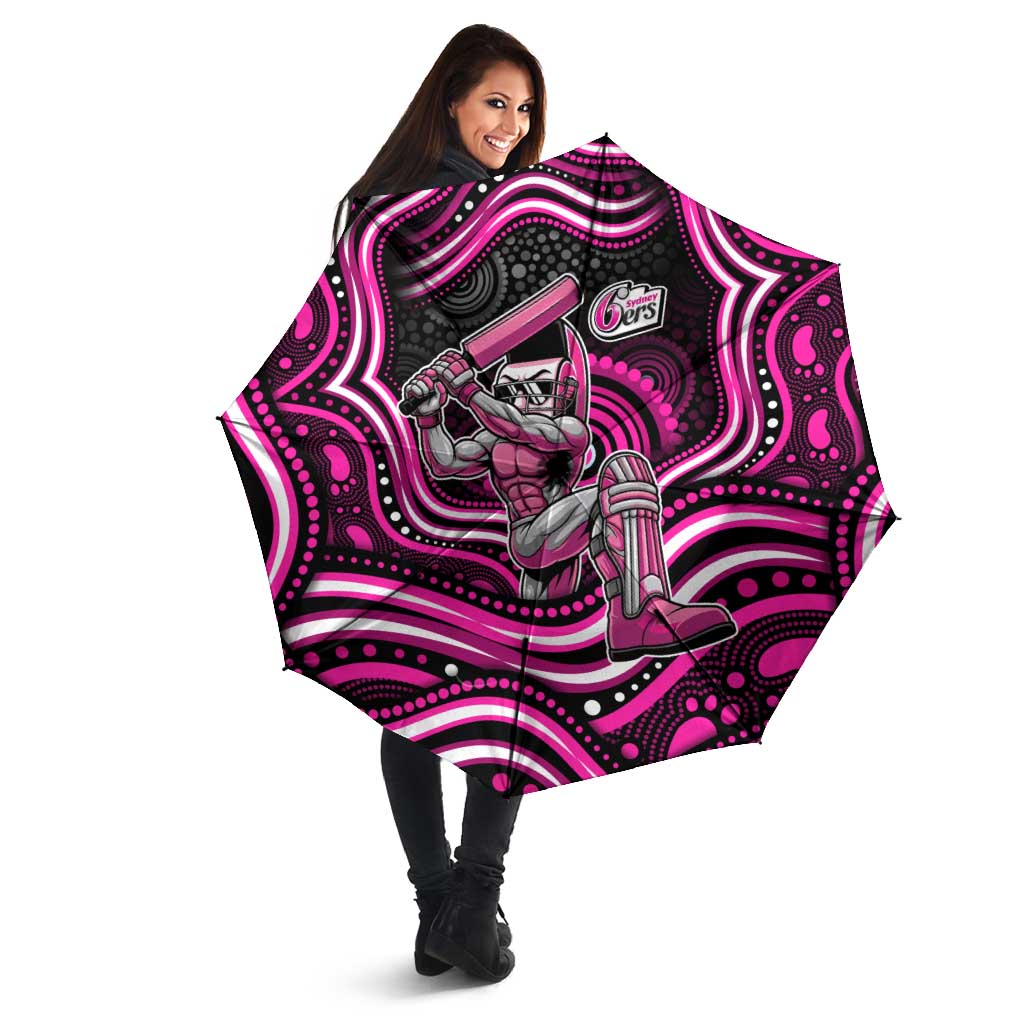 Sydney Sixers Cricket Umbrella Australian Cricket Mascot - Modern Indigenous Style