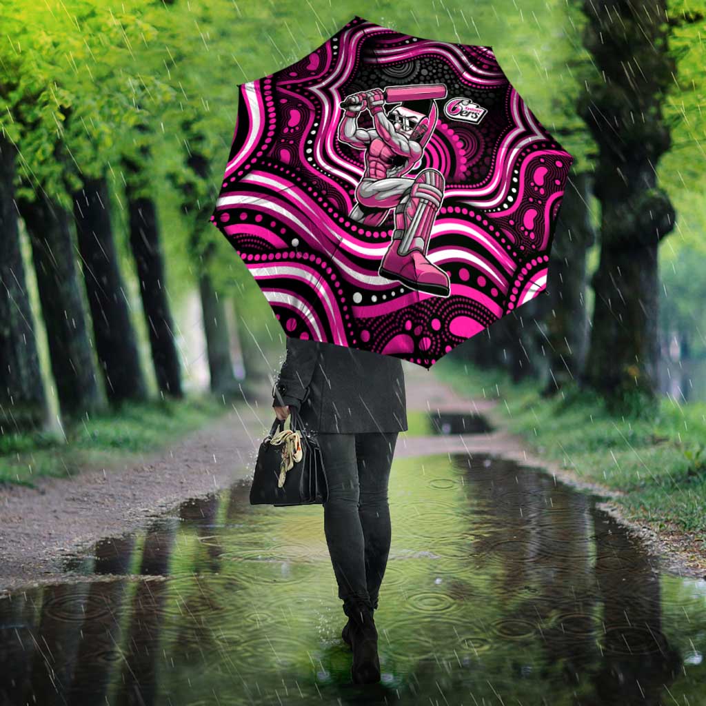Sydney Sixers Cricket Umbrella Australian Cricket Mascot - Modern Indigenous Style