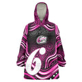 Sydney Sixers Cricket Wearable Blanket Hoodie Australian Cricket Mascot - Modern Indigenous Style