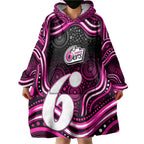 Sydney Sixers Cricket Wearable Blanket Hoodie Australian Cricket Mascot - Modern Indigenous Style