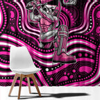 Sydney Sixers Cricket Window Curtain Australian Cricket Mascot - Modern Indigenous Style