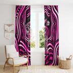 Sydney Sixers Cricket Window Curtain Australian Cricket Mascot - Modern Indigenous Style