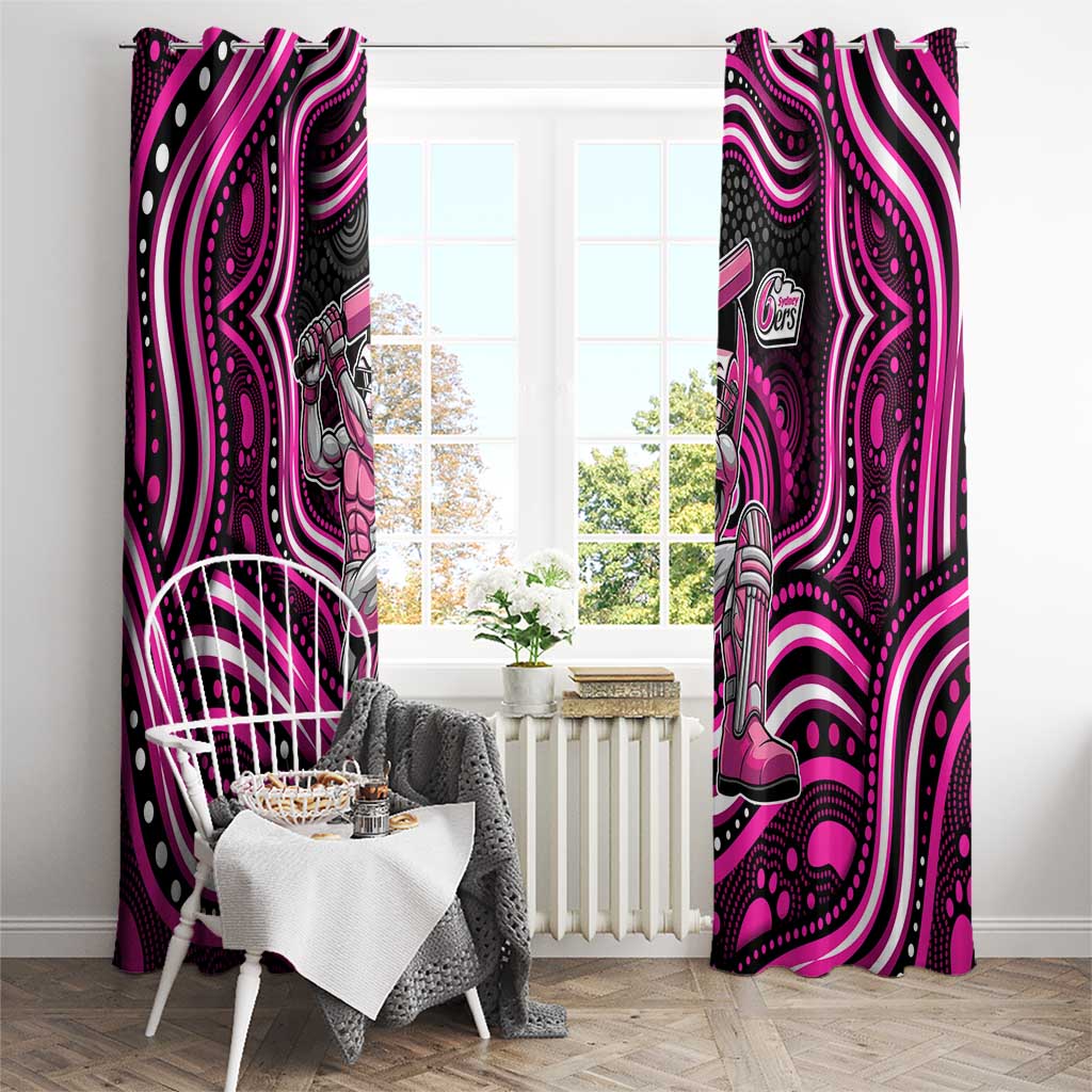 Sydney Sixers Cricket Window Curtain Australian Cricket Mascot - Modern Indigenous Style