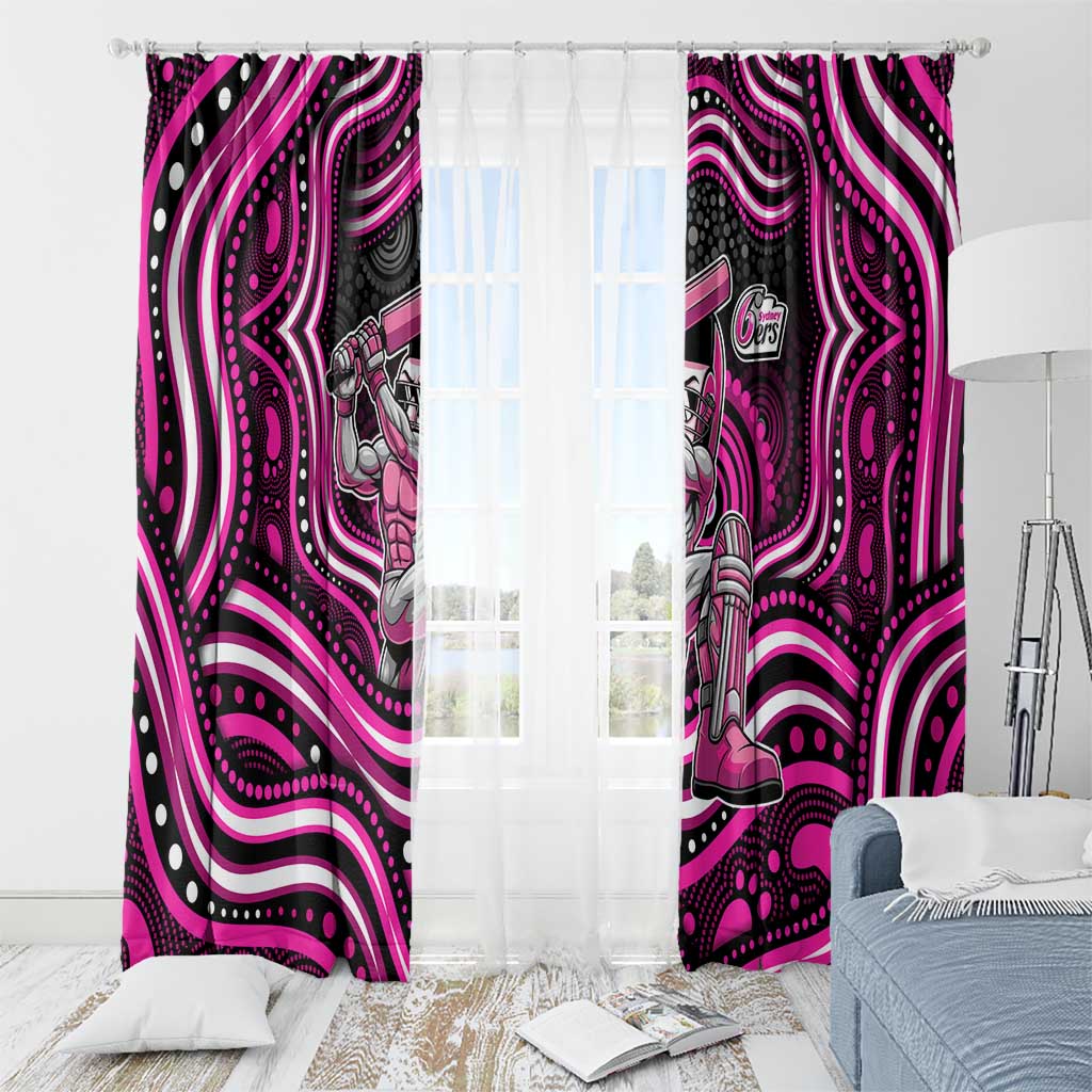 Sydney Sixers Cricket Window Curtain Australian Cricket Mascot - Modern Indigenous Style
