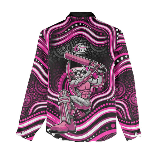 Sydney Sixers Cricket Women Casual Shirt Australian Cricket Mascot - Modern Indigenous Style
