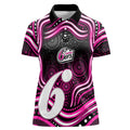 Sydney Sixers Cricket Women Polo Shirt Australian Cricket Mascot - Modern Indigenous Style