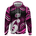 Sydney Sixers Cricket Zip Hoodie Australian Cricket Mascot - Modern Indigenous Style