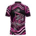 Sydney Sixers Cricket Zipper Polo Shirt Australian Cricket Mascot - Modern Indigenous Style