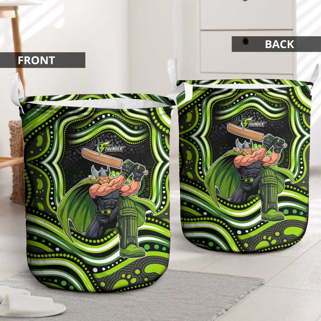 Sydney Thunder Cricket Laundry Basket Australian Cricket Mascot - Modern Indigenous Style