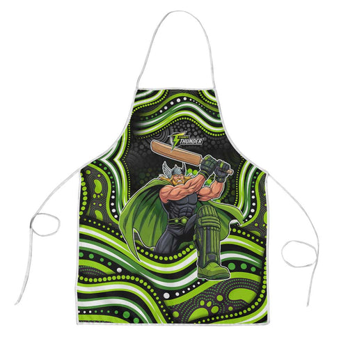 Sydney Thunder Cricket Apron Australian Cricket Mascot - Modern Indigenous Style