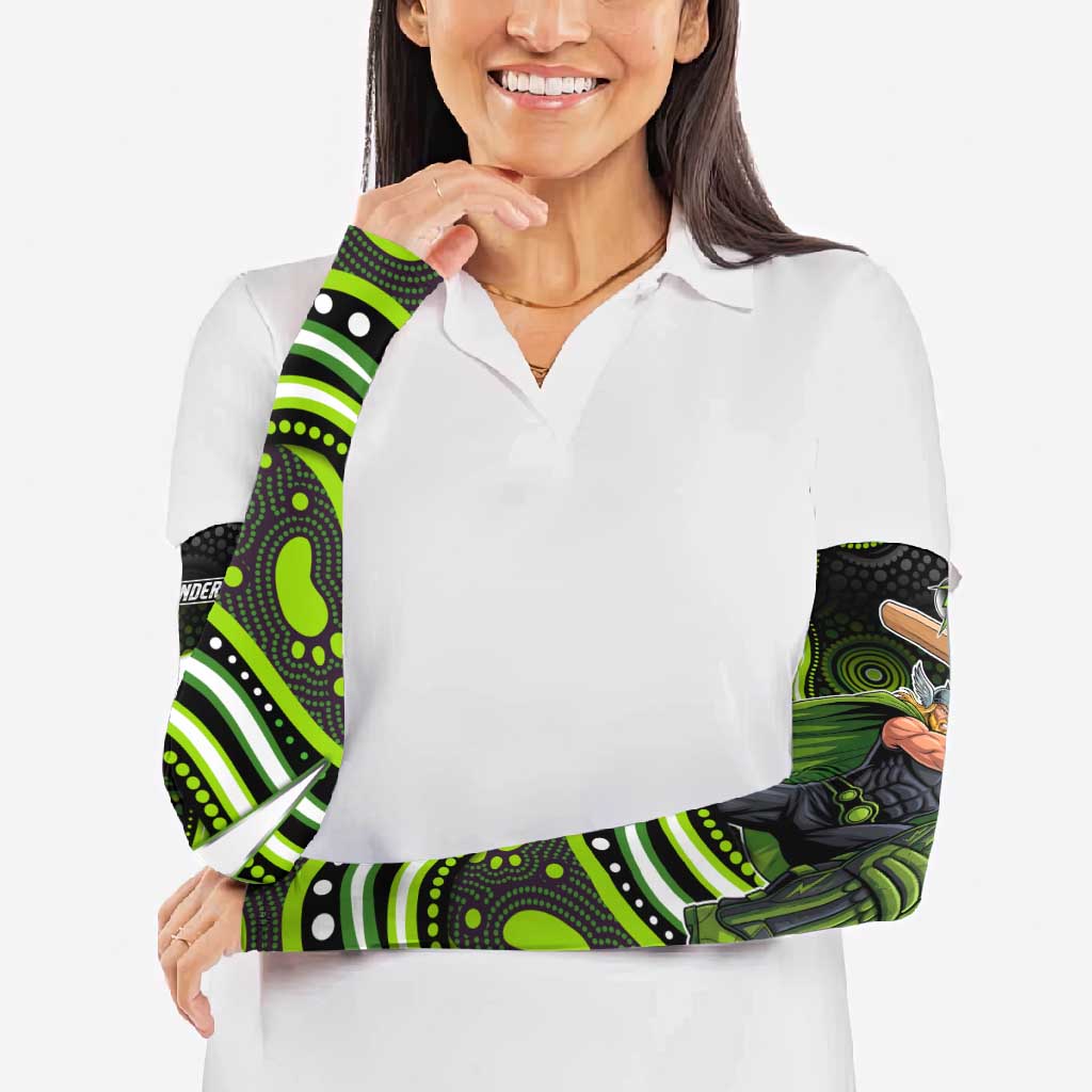 Sydney Thunder Cricket Arm Sleeves Australian Cricket Mascot - Modern Indigenous Style