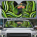 Sydney Thunder Cricket Auto Sun Shade Australian Cricket Mascot - Modern Indigenous Style