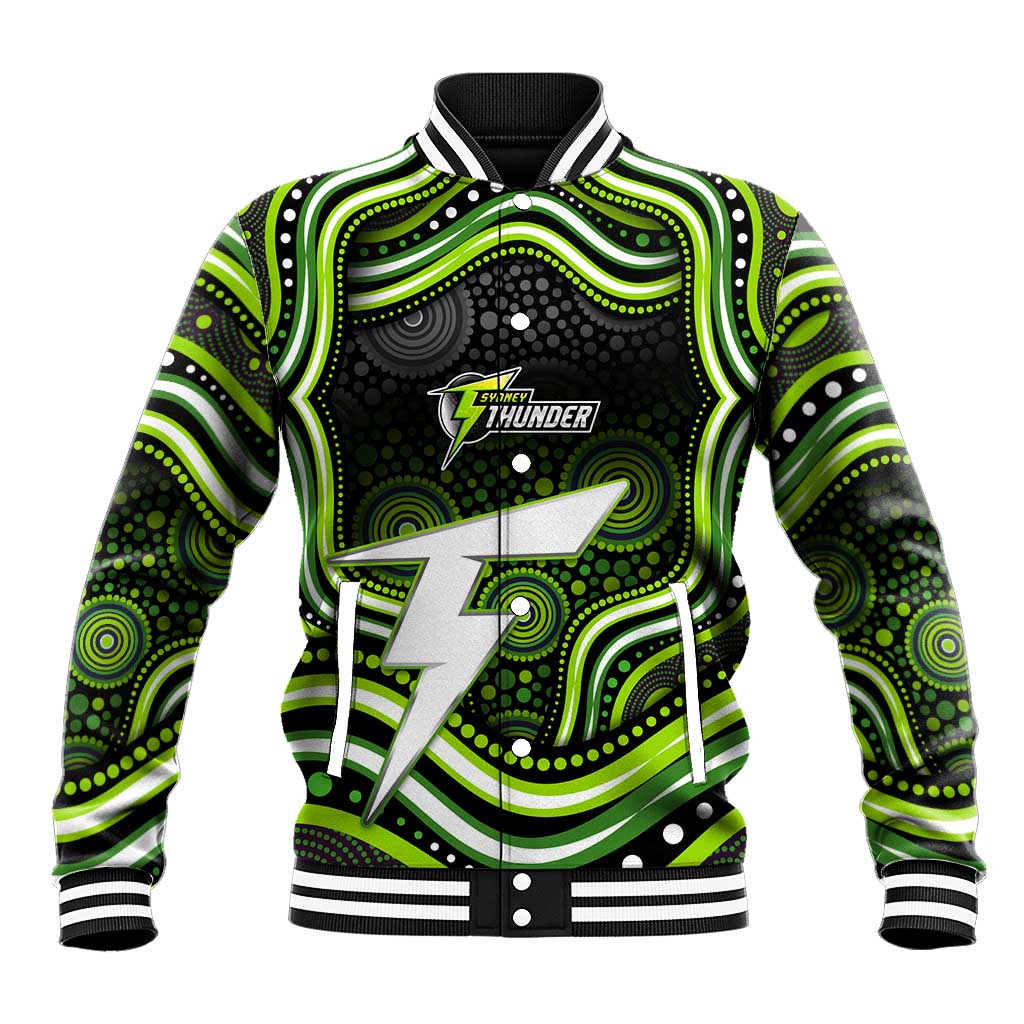 Sydney Thunder Cricket Baseball Jacket Australian Cricket Mascot - Modern Indigenous Style