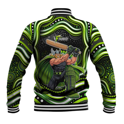 Sydney Thunder Cricket Baseball Jacket Australian Cricket Mascot - Modern Indigenous Style