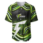 Sydney Thunder Cricket Baseball Jersey Australian Cricket Mascot - Modern Indigenous Style
