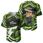 Sydney Thunder Cricket Baseball Jersey Australian Cricket Mascot - Modern Indigenous Style