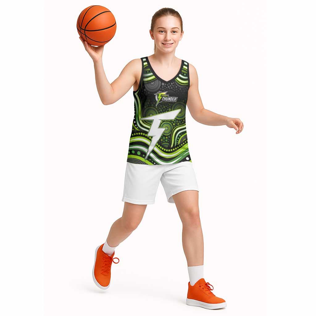 Sydney Thunder Cricket Basketball Jersey Australian Cricket Mascot - Modern Indigenous Style