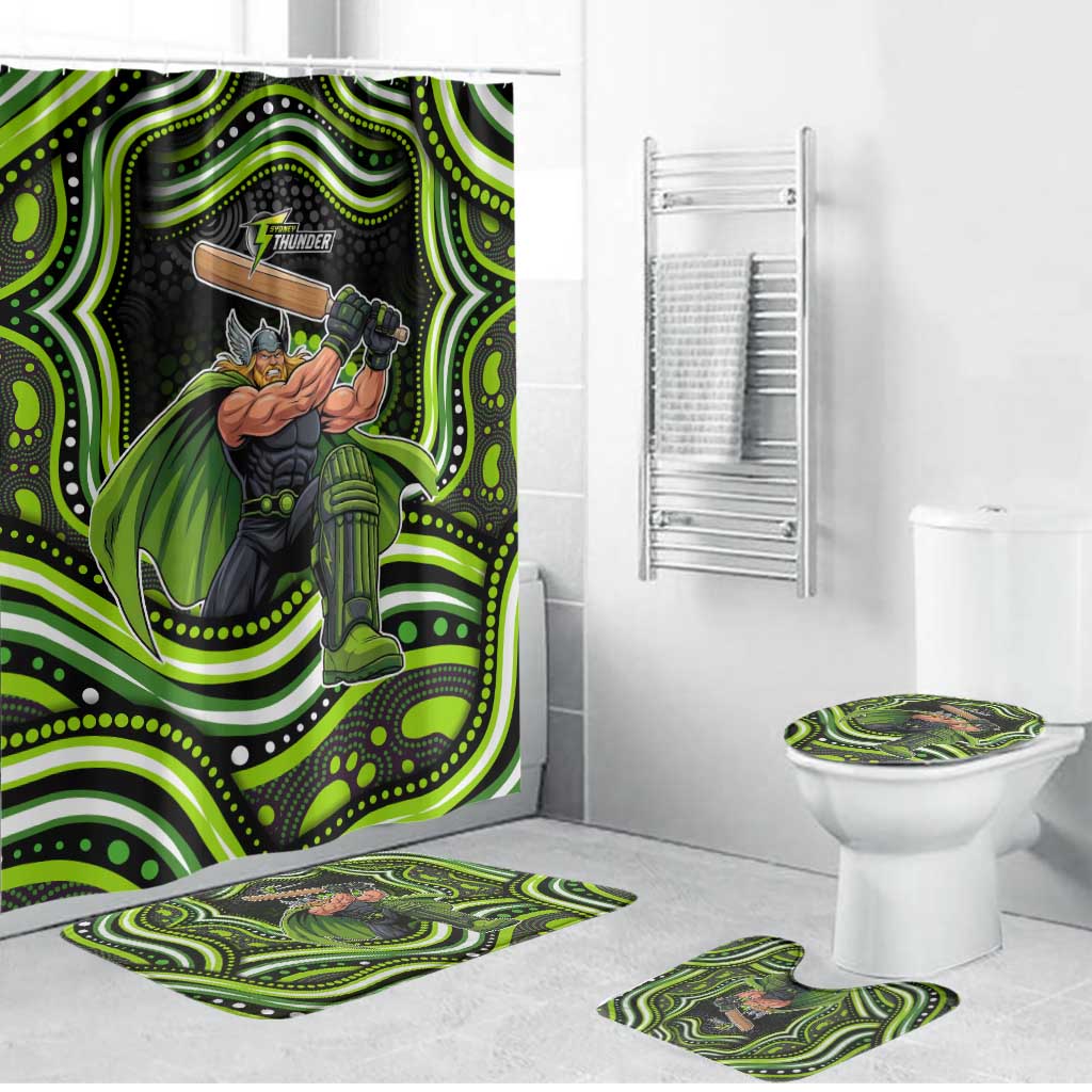 Sydney Thunder Cricket Bathroom Set Australian Cricket Mascot - Modern Indigenous Style