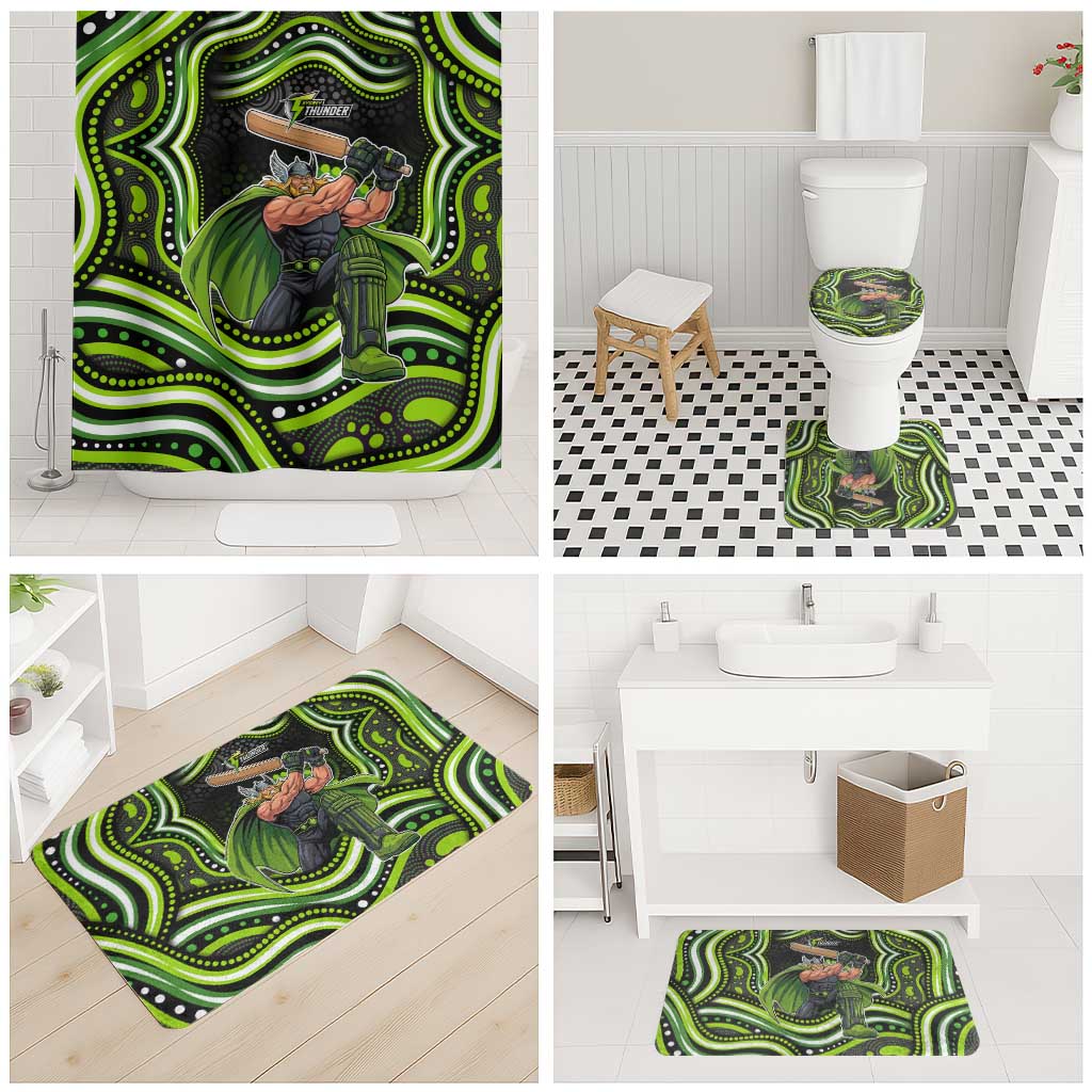 Sydney Thunder Cricket Bathroom Set Australian Cricket Mascot - Modern Indigenous Style