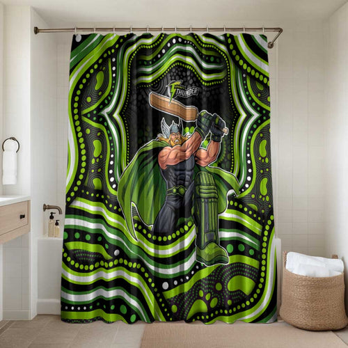 Sydney Thunder Cricket Bathroom Set Australian Cricket Mascot - Modern Indigenous Style