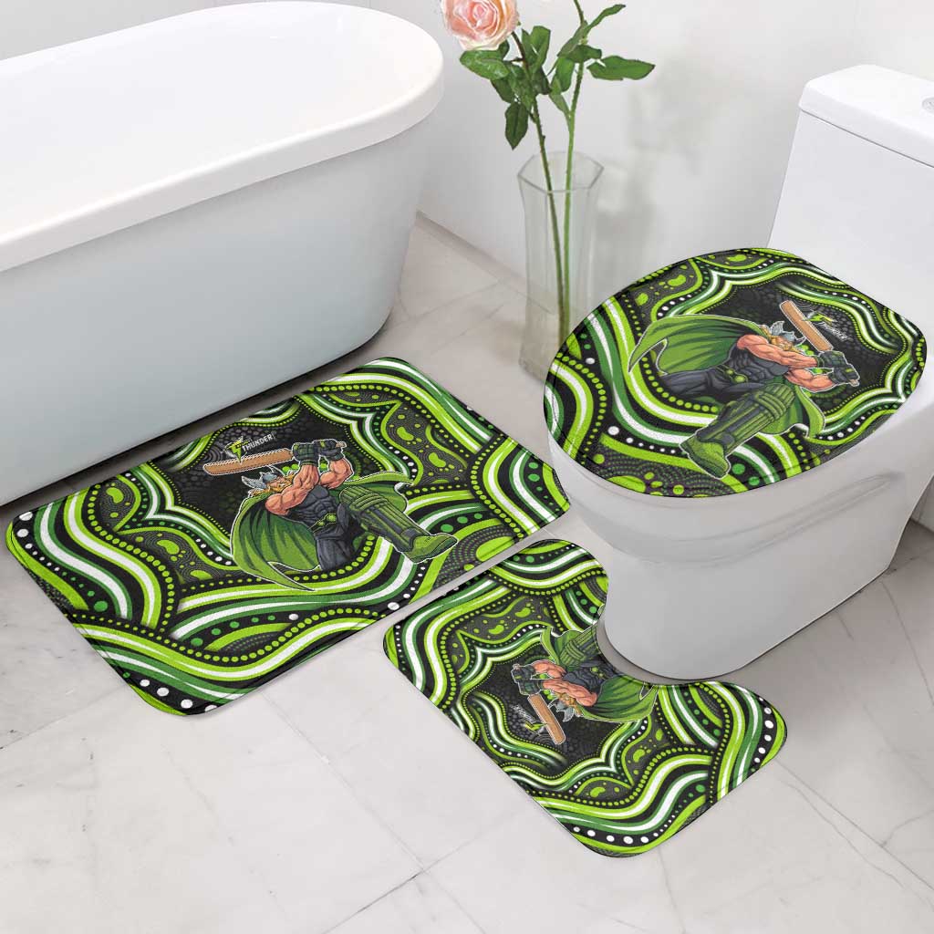 Sydney Thunder Cricket Bathroom Set Australian Cricket Mascot - Modern Indigenous Style