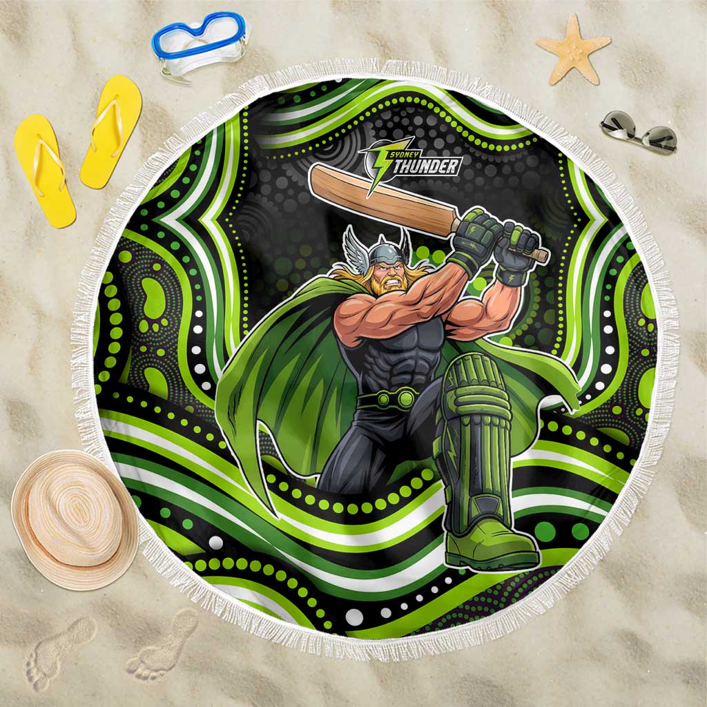 Sydney Thunder Cricket Beach Blanket Australian Cricket Mascot - Modern Indigenous Style