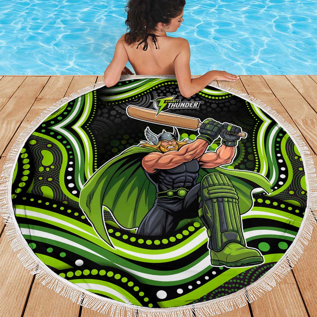 Sydney Thunder Cricket Beach Blanket Australian Cricket Mascot - Modern Indigenous Style