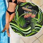 Sydney Thunder Cricket Beach Blanket Australian Cricket Mascot - Modern Indigenous Style