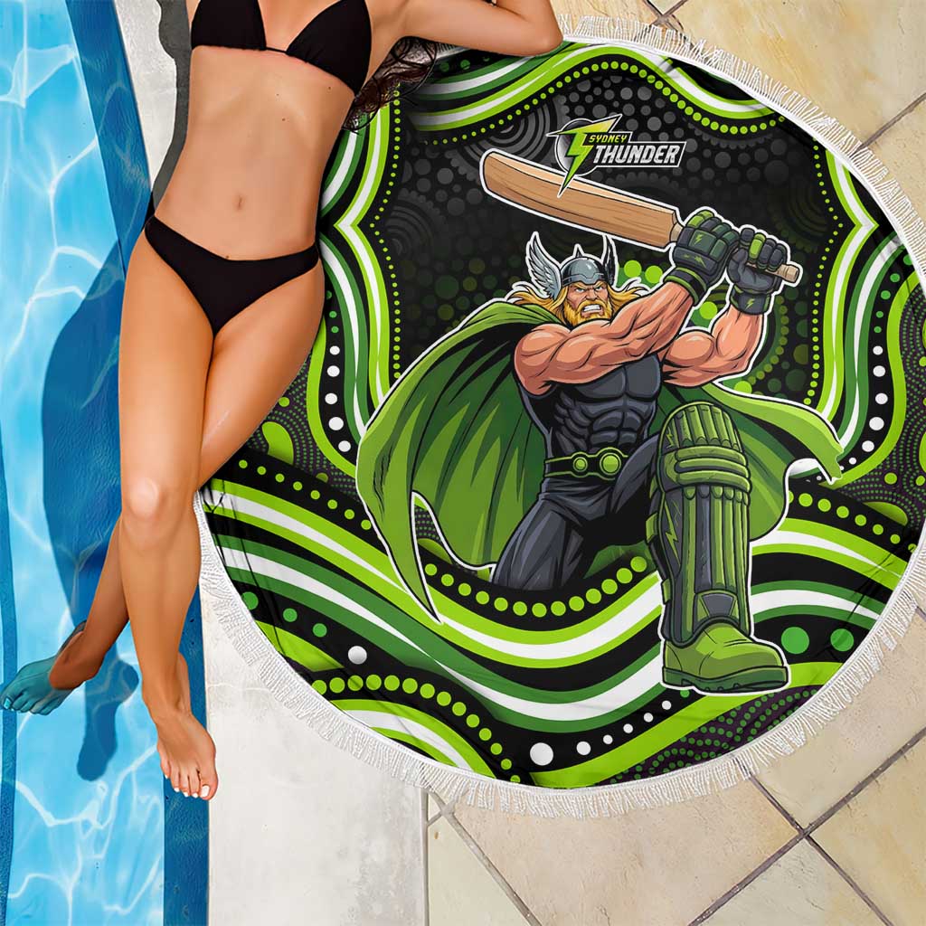 Sydney Thunder Cricket Beach Blanket Australian Cricket Mascot - Modern Indigenous Style