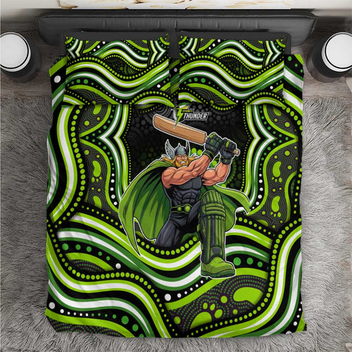 Sydney Thunder Cricket Bedding Set Australian Cricket Mascot - Modern Indigenous Style