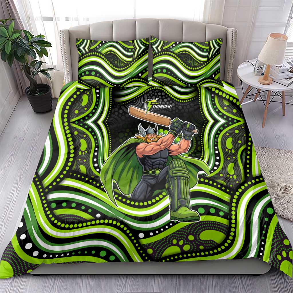 Sydney Thunder Cricket Bedding Set Australian Cricket Mascot - Modern Indigenous Style