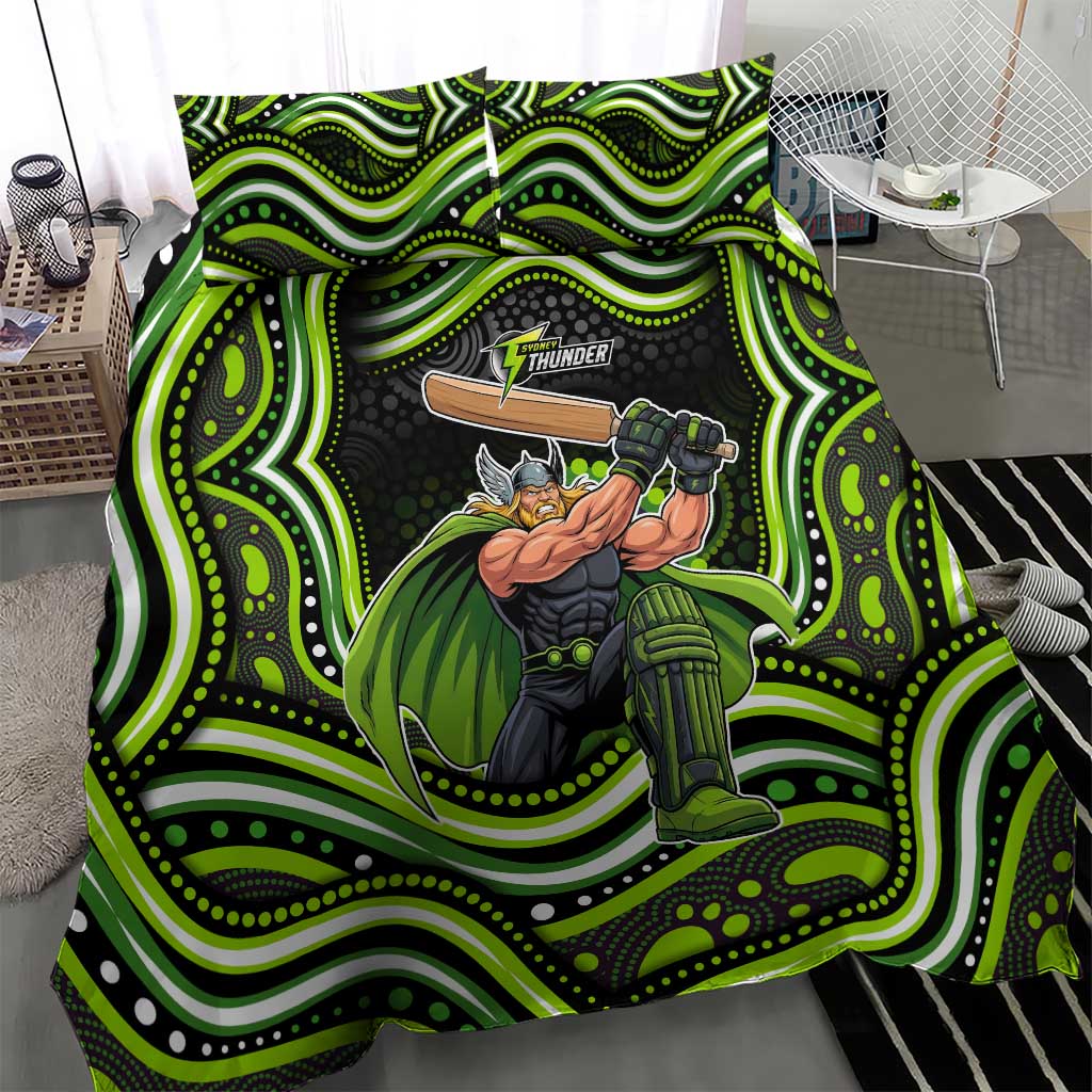 Sydney Thunder Cricket Bedding Set Australian Cricket Mascot - Modern Indigenous Style