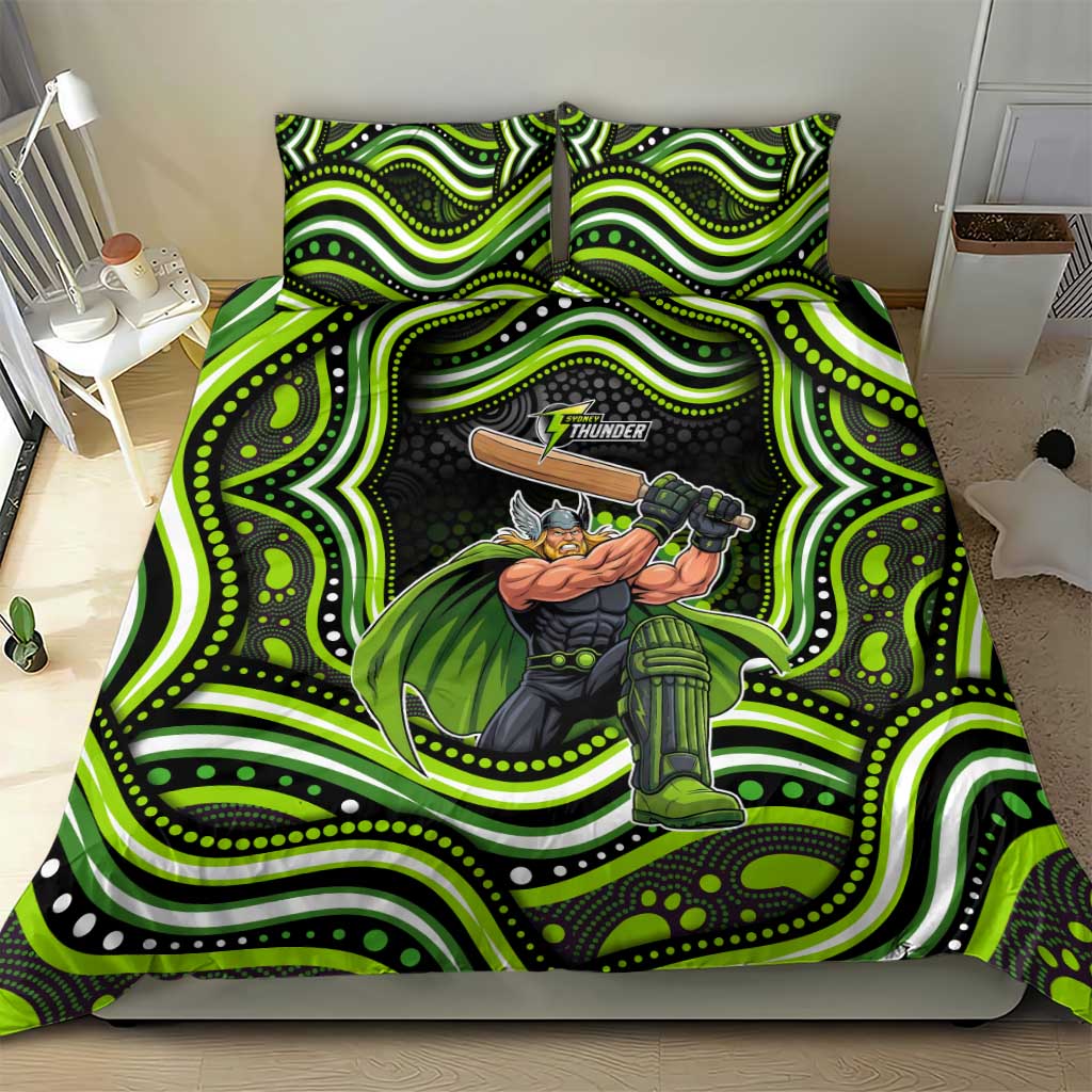 Sydney Thunder Cricket Bedding Set Australian Cricket Mascot - Modern Indigenous Style