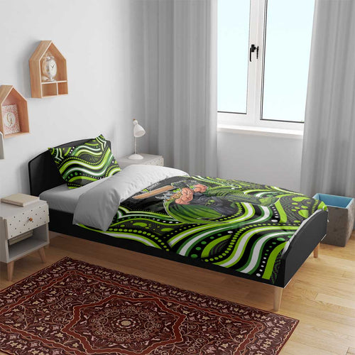 Sydney Thunder Cricket Bedding Set Australian Cricket Mascot - Modern Indigenous Style