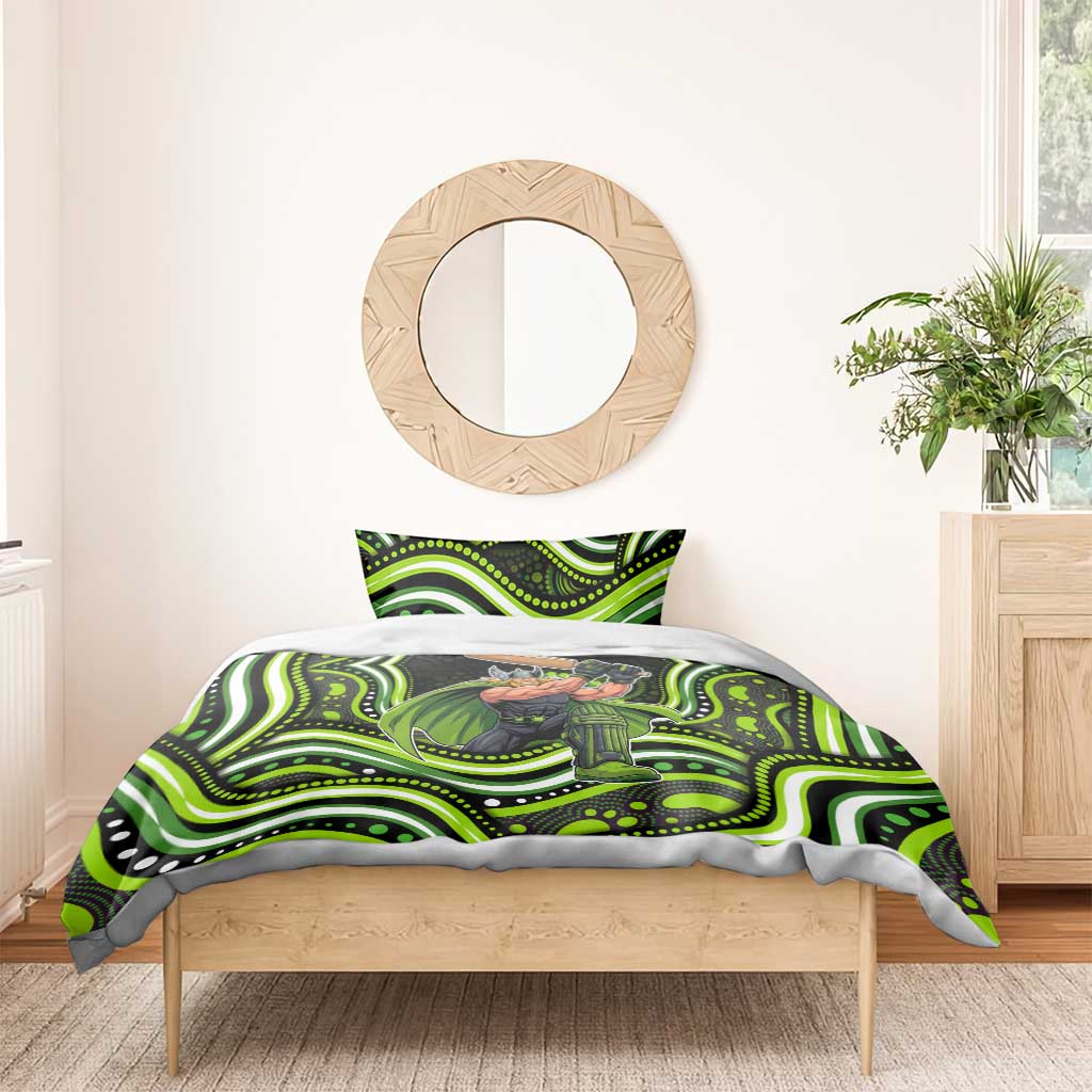 Sydney Thunder Cricket Bedding Set Australian Cricket Mascot - Modern Indigenous Style