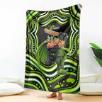 Sydney Thunder Cricket Blanket Australian Cricket Mascot - Modern Indigenous Style