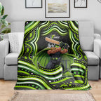 Sydney Thunder Cricket Blanket Australian Cricket Mascot - Modern Indigenous Style